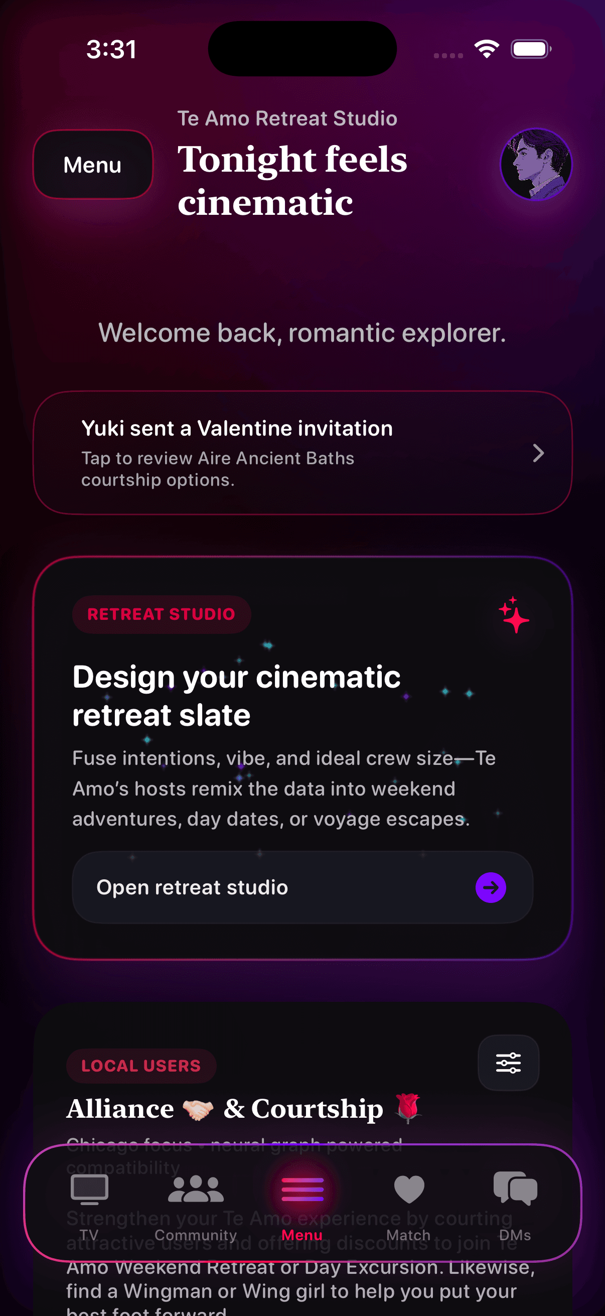 Project Te Amo — Native App preview